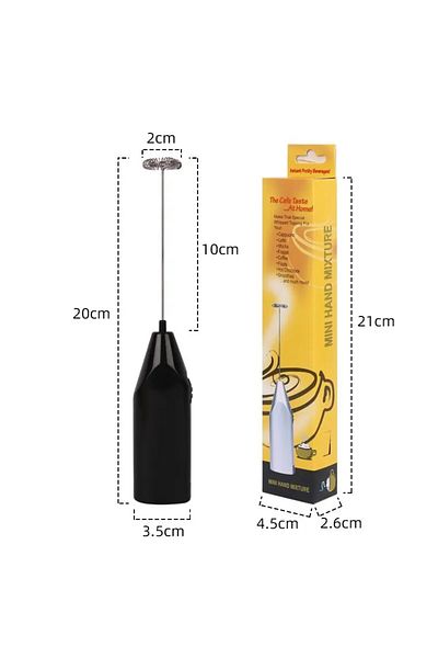 Choice Black Mini Electric Milk Blender Handheld Eggbeater Stainless Steel Milk Milker Bubble Drink Stir Ba