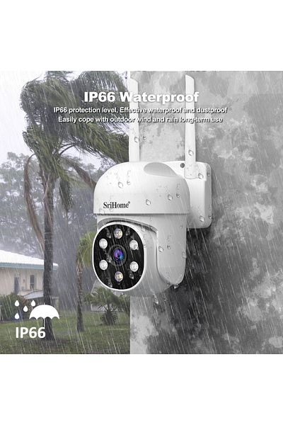 Choice Eu plug Srihome SH061 Wireless Monitoring Camera PTZ AI 1080P Home Security Camera Night Vision Huma