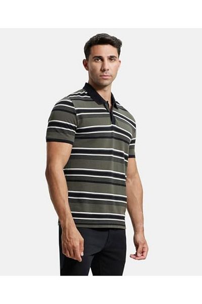 JOCKEY USA Originals Half Sleeve Y/D Polo US93-0103-BLACK/D.OLIVE