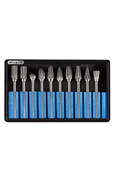 Choice مجموعة واحدة - 10 قطع من رؤوس مثقاب كربيد التنجستن مقاس 6 × 2.35 مم، س...