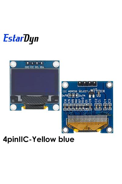 Estardyn 4piniic-yellow Blue 0.96 Inch Iic Spi Serial 7/4pin White/blue/yellow Blue/yellow Oled Display Modul
