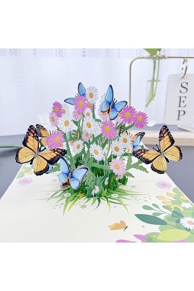 Choice M E 3D Butterfly Pop Up Greeting Cards Postcard For Valentine's Day, Mother, Anniversary, Wedding In