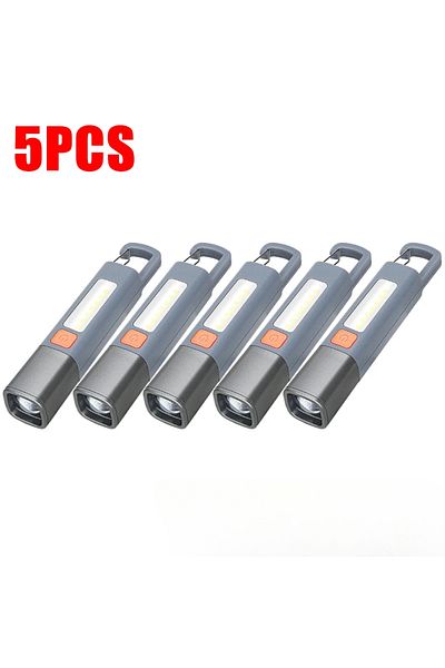 Choice 5PCS 1-10PCS Super Bright LED Flashlight XPE Torch Light With Hook Camping Light USB Rechargeable Zo