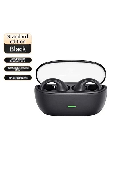 Choice black S22 Earclip Wireless Bluetooth Headset OWS Touch Light Mini High Quality Earplugs Anti Sweat H