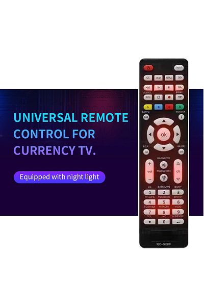 Choice RC-G008-light Universal RC-G008 Replcement Remote Control for All models and brands TV with Light in