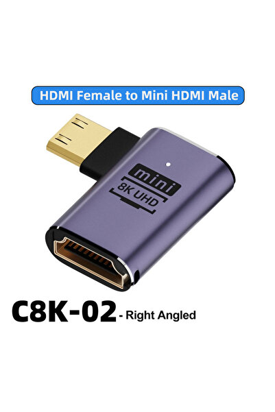 Choice محول C8K-02 متوافق مع HDMI، كابل محول من HDMI صغير إلى HDMI2.1، سرعة ن...