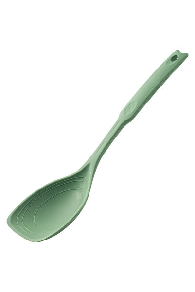 Choice 1Pc Green Silicone Spoon Multi-use Hold Comfortable Non-slip Round Handle Large Cooking Utensils Mix