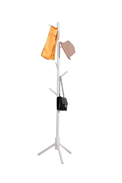 COOYA Free Standing Coat Rack, with 8 Hooks,Tree-like Design for Hanging Clothes, Handbags in Office Home