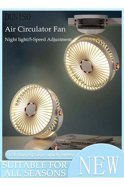 Generic Air Circulation Fan With Light Small Silent Turbine Powerful Table Fan Cooling Fan Wall Mounted Fan