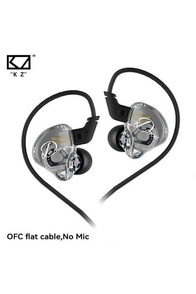 Choice سماعات أذن سلكية ديناميكية جديدة من KZ Dawn بدون ميكروفون OFC، سماعات أذن HIFI Bass داخل الأذن، سماعة رأس للرياضة