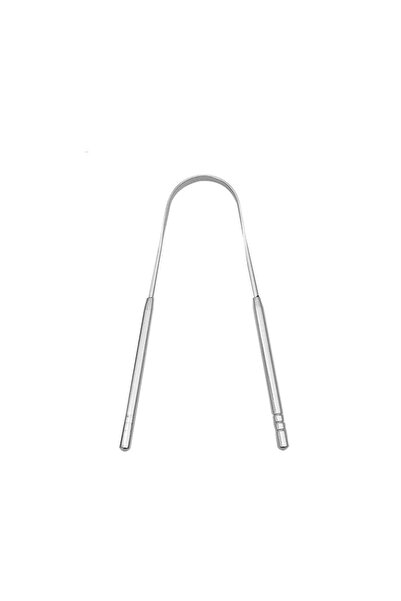 Choice4 مكشطة لسان من الفولاذ المقاوم للصدأ فضية اللون على شكل حرف U معدنية ل...