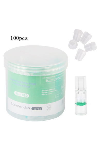 Choice green Tobacco Cigarette Filter 100pcs Disposable Reduce Tar Filtration...