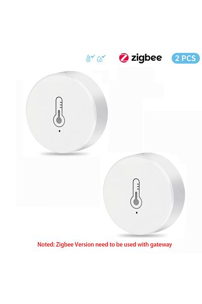 Choice قطعتان من مستشعر درجة الحرارة والرطوبة الصغير من Tuya ZigBee، جهاز مراقبة عن بعد للمنزل الذكي يعمل مع Gateway Alexa