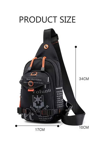 Generic Duniso Men's Compact Crossbody Bag Multifunctional Crossbody Bag Waterproof Chest Shoulder Backpack