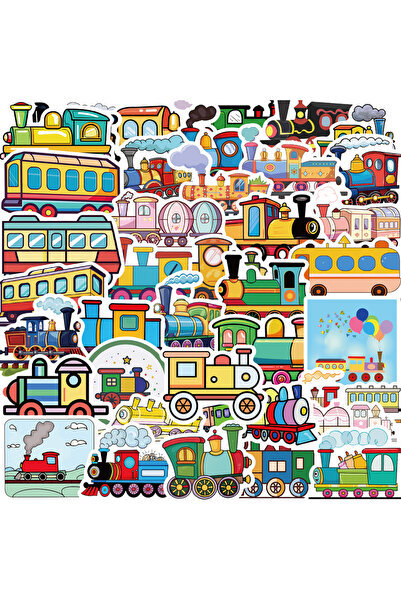 Choice 56 قطعة من ملصقات القطارات الكرتونية الرائعة DIY لأجهزة الكمبيوتر المح...