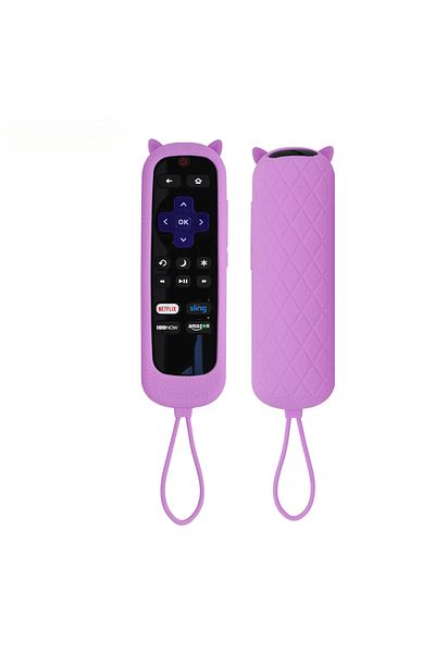 Choice Glow Purple Remote Case for Roku Cover for TCL Roku TV Steaming Stick Silicone Protective Universal