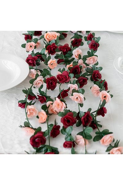 Choice Deep Pink 250CM Artificial Rose Flowers for Wedding Home Room Decoration Spring Autumn Garden Arch C