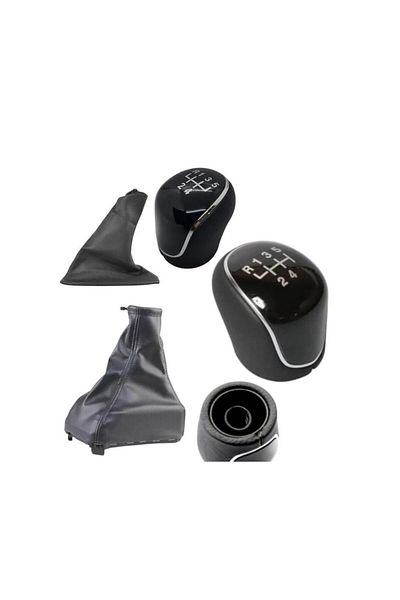 ZETOTO Corsa B Gear Shift Gaiter Hand Brake Gaiter Leather Shift Knob Set