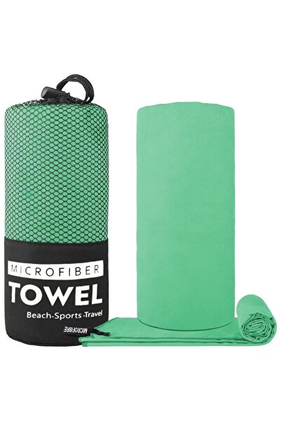 Choice م 40 × 80 سم أخضر فاتح 1 قطعة منشفة رياضية من الألياف الدقيقة سريعة ال...