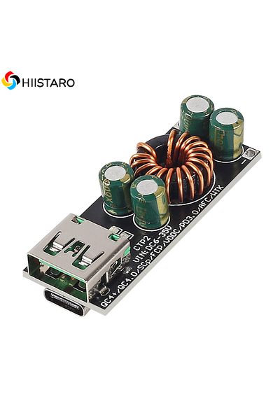 Choice 60W 6-35V DC to USB Type C PD 3.0 QC4.0 Type A QC3.0 DC Fast Charge 12V 24V Step-Down Power Modul...