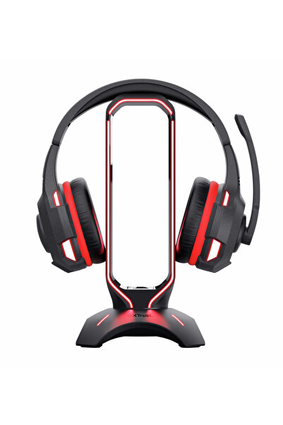 Trust Trust GXT 265 Cintar RGB Headphone Stand, 2 x USB 2.0 (Black)