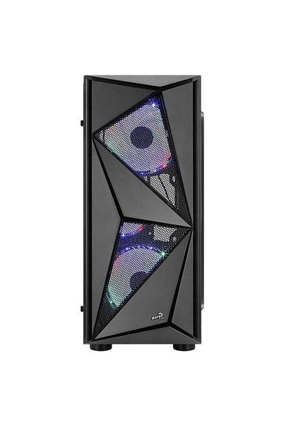 AEROCOOL Aerocool Glider Cosmo case, RGB lighting, Mid Tower (Black)