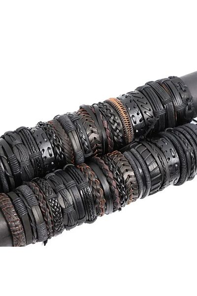 Choice Black 10PCS Random Style Men's Women's Webbing, Rope,Leather Bracelet Classical Festive Women Gift(I