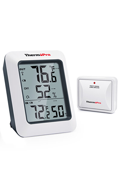 Choice ThermoPro TP60C 60M مقياس حرارة رقمي لاسلكي للغرفة الداخلية والخارجية ...