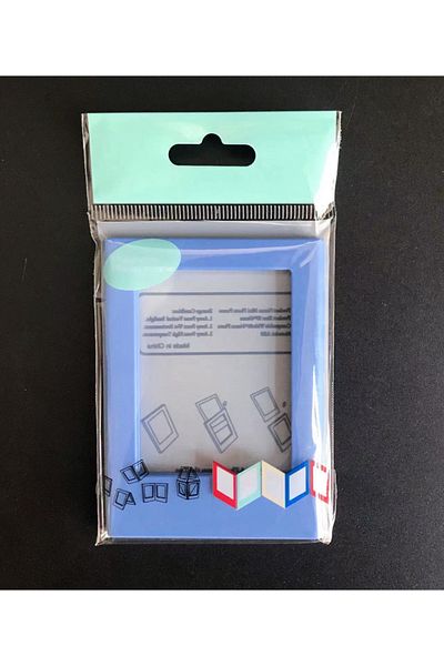 Choice blue 3-inch minimalist Polaroid photo frame with magnetic transparent acrylic photo card display, su