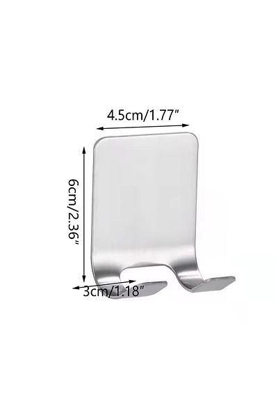 Choice D0082-A 1pc Stainless Steel Razor Hook Wall Adhesive Shaving Shaver Shelf Storage Holder for Bathroo