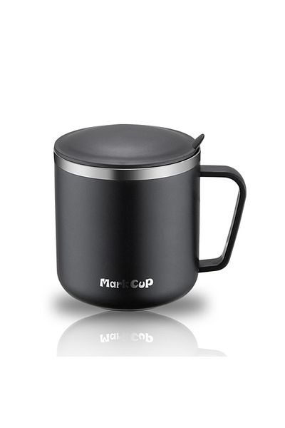 Choice 400ml black 400ml 304 Stainless Steel Coffee Mugs Portable Cups Heat Insulation Anti-fall Thermos Mu