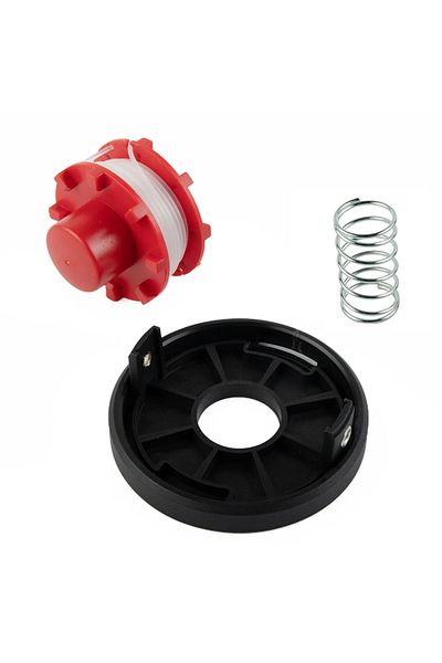 DAZZLEEX black 1set Trimmer Spool Line Spool Cap Cover Spring For Einhell Trimmer Spool Line CE-CT 36/30 LI