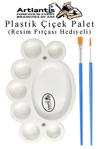 Artlantis Plastik Çiçek Palet 1 Adet Çiçek Boya Paleti 8 Hazneli 17 cm Resim ...
