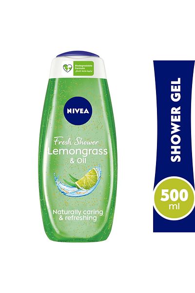 NIVEA Shower Gel Lemongrass & Oil 500 ml Refreshing & Moisturizing Body Cleanser