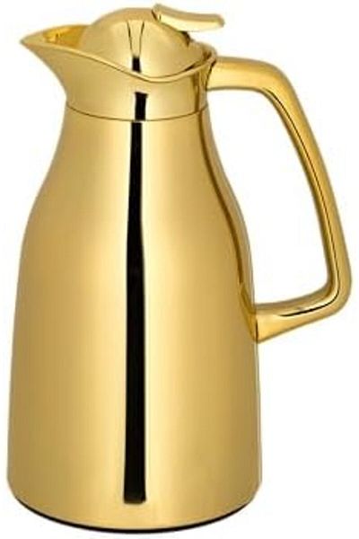 ALSAIF Coffee And Tea Vaccum Flask In Gold / Leak-proof And Keeps Drinks Hot 1 Liter