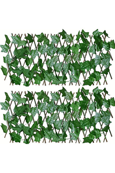 Choice 2PC Simulation Fence Telescopic Fence Fake Flowers Green Leaves Artifi...
