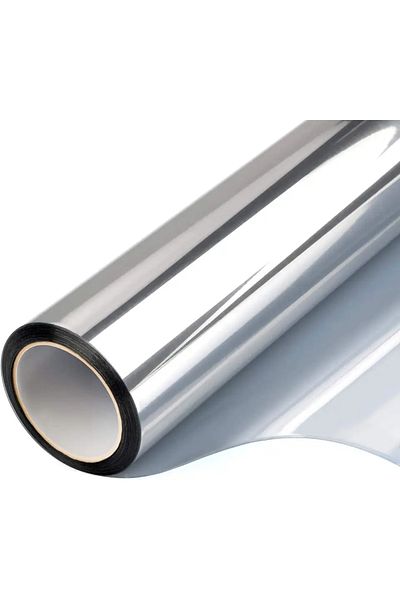 Choice 50x500cm Silver Black Silver Building Window Privacy Film Mirror Effect Reflective Insulation Foil O