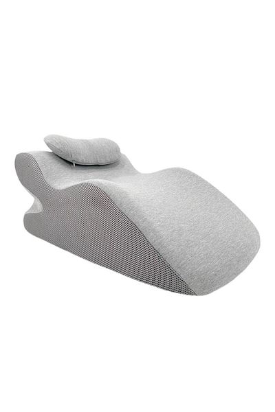 Choice White and Gray Face Down Pillow Home Massage Pillow Comfortable Ergonomic Bed Wedge Support Pillow C