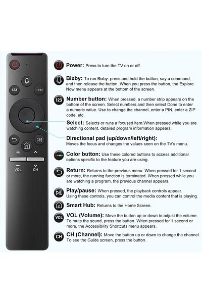 Choice black Replacement Remote Control for Samsung Smart TV BN59-1266A Universal Voice Remote Control for