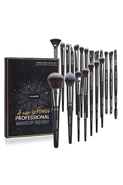 Choice1 مجموعة فرش مكياج احترافية من MAANGE مكونة من 20 قطعة، فرشاة كريم أساس، خافي عيوب، ظلال عيون، أحمر خدود، وفرشاة بلندي