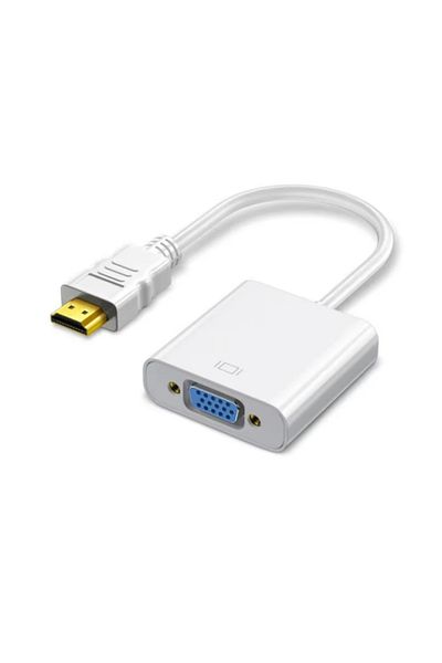Choice 0.15m HDMI to VGA White HD 1080P HDMI-compatible To VGA Cable Converter HDMI-compatible Male To VGA