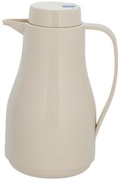 ALSAIF Blu Coffee And Tea Vaccum Flask In Creamy / Leak-proof And Keeps Drinks Hot 1 Liter