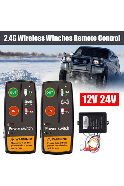 Choice 12V 24V Electric Winch Switch Controller Wireless Remote Control Accessories for Jeep Off Road 4x...