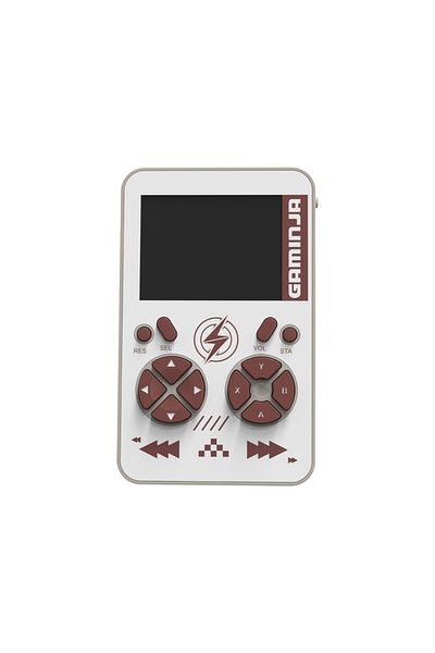 Choice White GAMINJA PB05 Mini Handheld Game Console Built-in 400 Games 5000mAh Battery Wireless Magnetic P