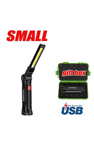 Choice Small with box Multifunctional Folding Work Light Portable Camping Light USB Rechargeable Flashlight