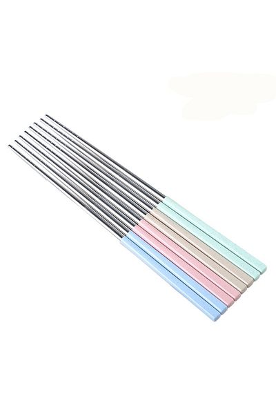 Choice 4pcs 4pairs stainless steel chopsticks portable travel metal chopsticks food sushi sticks non slip r
