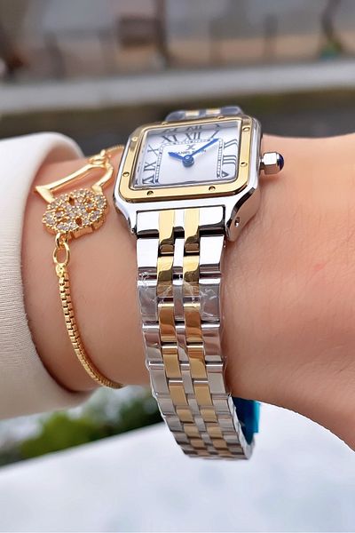 Daniel Klein Yellow Silver Color Women's Wrist Watch - Bracelet Gift