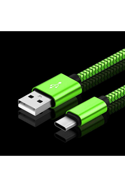Choice 2m green 12W Usb A to Type C Charging Cable Nylon Braided High-Speed D...