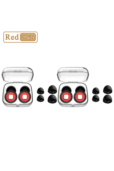 Choice أحمر - زوجان من 1 إلى 16 زوجًا من سدادات الأذن العازلة للصوت أثناء الن...