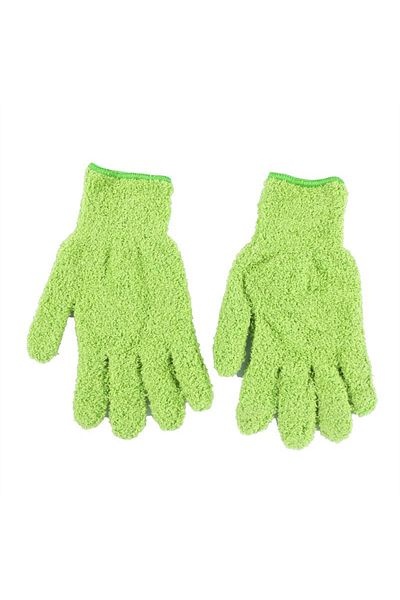 Choice 2pcs Green 2Pcs Cleaning Gloves Microfiber Coral Fleece Car Grooming Gloves Solid Color Five Finger
